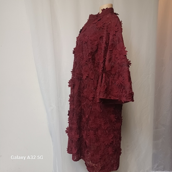 Marie  by Victoria dunn Dress Deep Red Lace And Size XL - Picture 6 of 14
